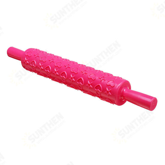 Baking Rolling Pin Christmas Creative Baking Biscuits Cookie Rolling Rod Pin Printing Mold