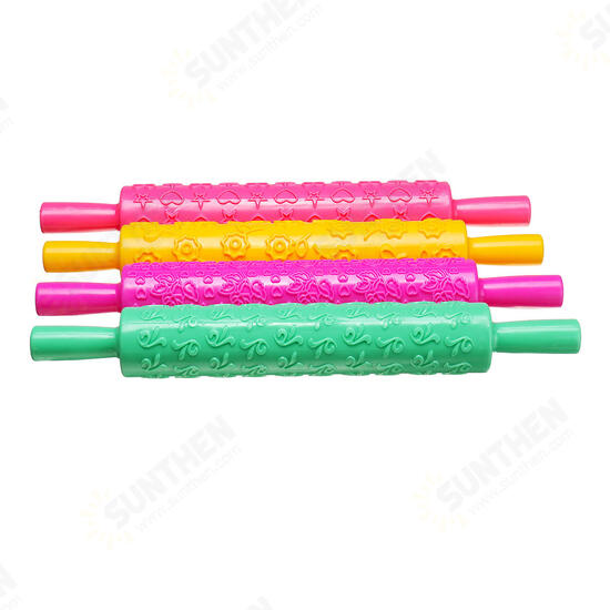 Baking Rolling Pin Christmas Creative Baking Biscuits Cookie Rolling Rod Pin Printing Mold