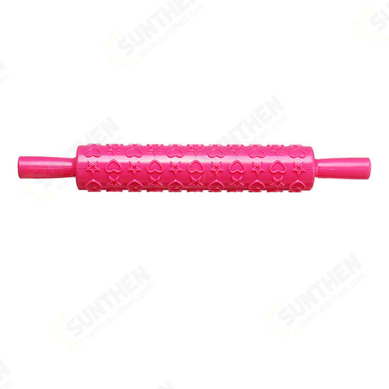 Baking Rolling Pin Christmas Creative Baking Biscuits Cookie Rolling Rod Pin Printing Mold