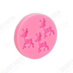 Christmas Deer Decorating Fondant Mold Silicone Cake Mould Animal Shape Baking Tools Christmas Deer Decorating Fondant Mold Silicone Cake Mould Animal Shape Baking Tools