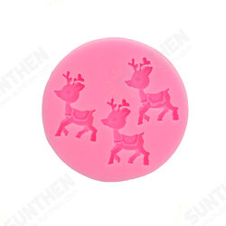 Christmas Deer Decorating Fondant Mold Silicone Cake Mould Animal Shape Baking Tools Christmas Deer Decorating Fondant Mold Silicone Cake Mould Animal Shape Baking Tools