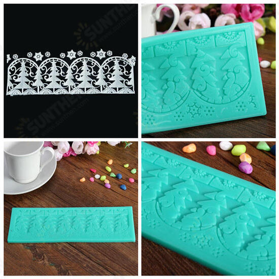 Christmas Tree Silicone Fondant Lace Mold