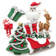 F0534 Silicone Christmas Reindeer Cake Mould Soap Chocolate Mold