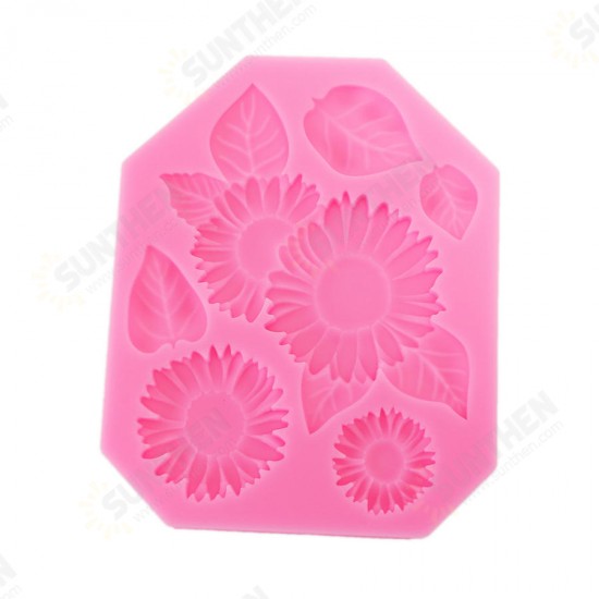 Food Grade Silicone Cake Mold DIY Chocalate Cookies Ice Tray Baking Tool Flowers And Leaves Shape