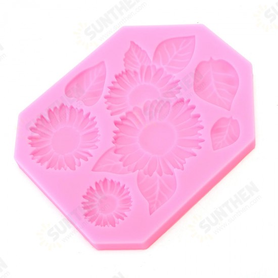 Food Grade Silicone Cake Mold DIY Chocalate Cookies Ice Tray Baking Tool Flowers And Leaves Shape