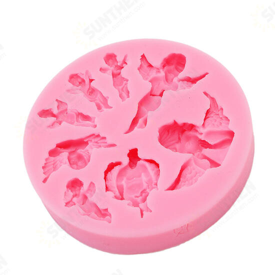 Food Grade Silicone Cake Mold DIY Chocalate Cookies Ice Tray Baking Tool Special Angel Shape