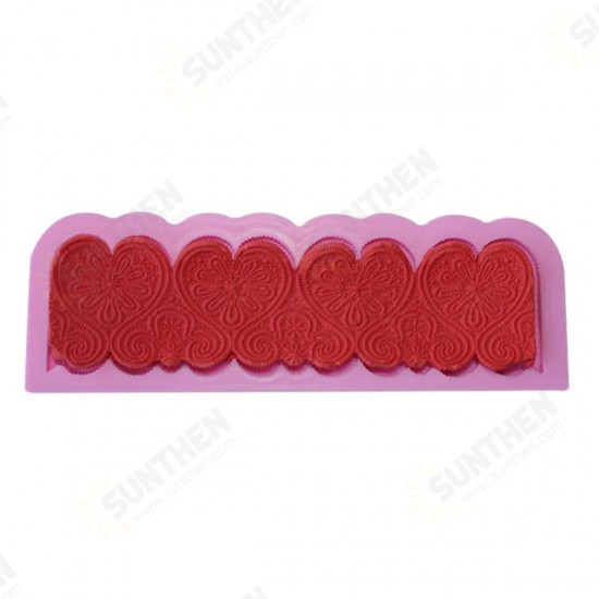 Heart Shape Silicone Fondant Lace Mold Cake Decorating Mould Heart Shape Silicone Fondant Lace Mold Cake Decorating Mould