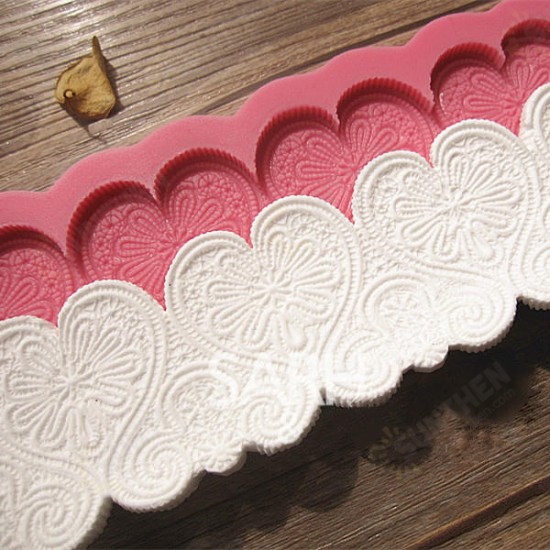 Heart Shape Silicone Fondant Lace Mold Cake Decorating Mould Heart Shape Silicone Fondant Lace Mold Cake Decorating Mould