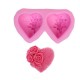 Heart-shaped Rose Silicone Baking Mold Fondant Cake Mold DIY Chocolate Handmade Soap Mold Baking Tools