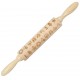 JM01687 Wooden Christmas Embossed Rolling Pin Dough Stick Baking Pastry Tool New Year Christmas Decoration