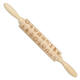 JM01687 Wooden Christmas Embossed Rolling Pin Dough Stick Baking Pastry Tool New Year Christmas Decoration