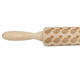 JM01691 Wooden Christmas Embossed Rolling Pin Dough Stick Baking Pastry Tool New Year Christmas Decoration