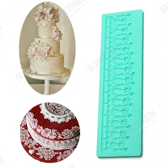 Lace Macaron Silicone Mold Fondant cake Baking Mat Sugarcraft