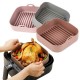 Multifunctional Silicone Baking Tray High Temperature Resistant Non-stick Bread Fried Baking Pan with Handles