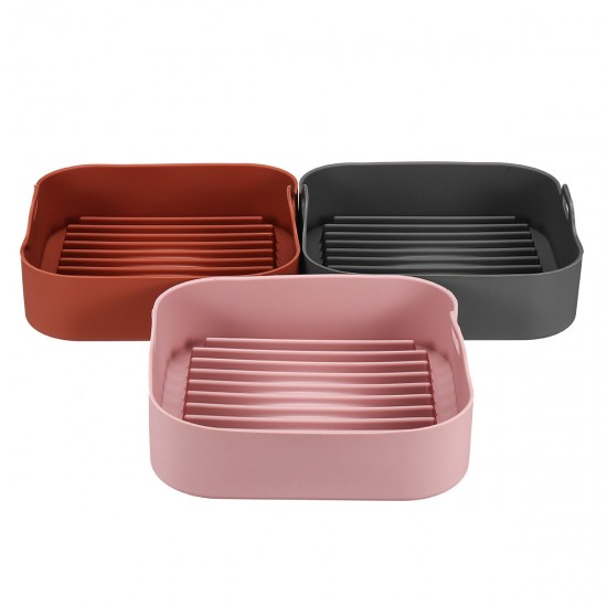 Multifunctional Silicone Baking Tray High Temperature Resistant Non-stick Bread Fried Baking Pan with Handles