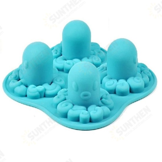 Octopus Shape Silicone Molds Fondant Cake Molds Kitchen Baking Decorating Cake Tools Soap Candy Mold