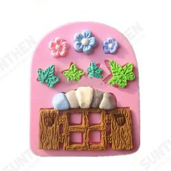 Plants Wooden Window Liquid Silicone Mold Fondant Cake Decorating Mould Plants Wooden Window Liquid Silicone Mold Fondant Cake Decorating Mould