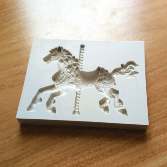 Pony Horse Shape Silicone Cake Mold Fondant Sugar Jelly Ice Lace Lollipop Mould Kitchen Accessories