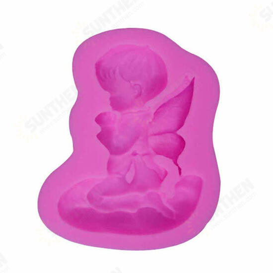 Prayed Boy Angel Silicone Fondant Cake Mold Soap Chocolate Mold