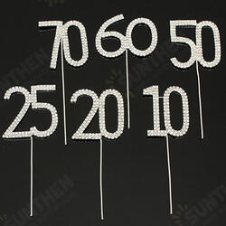 Sparkling Crystals Birthday Anniversary Number Cake Topper Sparkling Crystals Birthday Anniversary Number Cake Topper