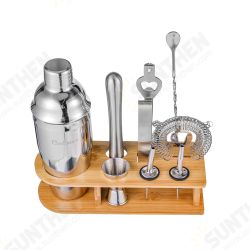 10PCS Bartender Kit with Stand Cocktail Shaker Set Bar with Stylish Bamboo Stand, Perfect Home Bar Tool Set 10PCS Bartender Kit with Stand Cocktail Shaker Set Bar with Stylish Bamboo Stand, Perfect Home Bar Tool Set