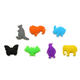 12 Pcs Silicone Animal Charm Glasses Cocktail Drinks Maker Bar Tool