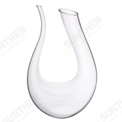 1.5L Wine Champange Glass Decanter U-shaped Bottle Jug Pourer Aerator Lead Free Crystal Glass 1.5L Wine Champange Glass Decanter U-shaped Bottle Jug Pourer Aerator Lead Free Crystal Glass