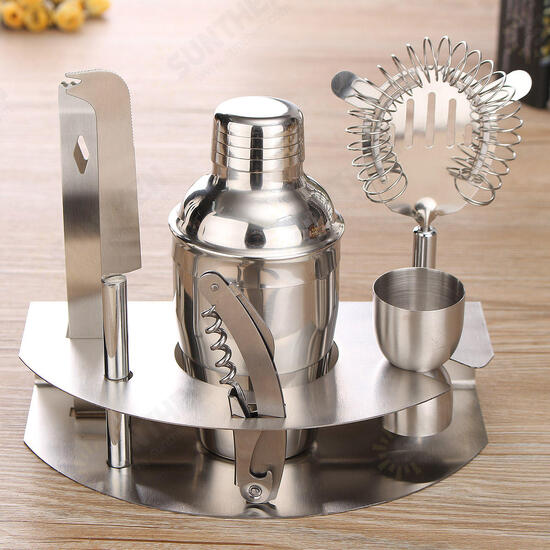 350mL Bar Drink Cocktail Shaker Jigger Mixer Sets Stainless Steel Bartender Tool Kit