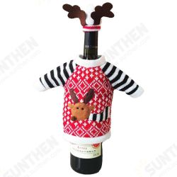 Christmas Wine Bottle Cover Christmas Decoration for Home Christmas Deer Elk Red Wine Champagne Bott Christmas Wine Bottle Cover Christmas Decoration for Home Christmas Deer Elk Red Wine Champagne Bott