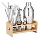 Cocktail Set Godmorn Stainless Steel Cocktail Shaker Set 14 Piece with Better Bamboo Stand