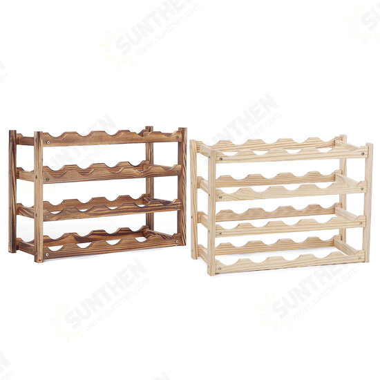 European Solid Wood Bottle Shelf Rack Holder Storage Racks Creative Design