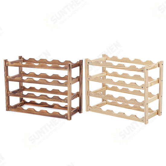 European Solid Wood Bottle Shelf Rack Holder Storage Racks Creative Design