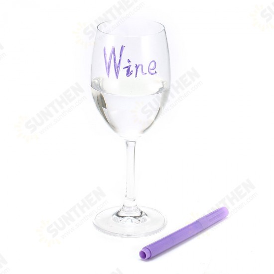 KC-CB13 Reusable Washable Non-toxic Wine Glass Maker Pen Wine Charm Accessories Bar Tools