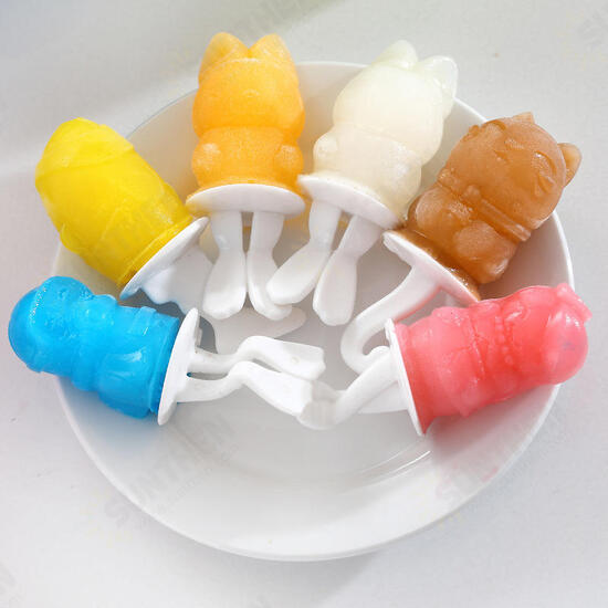 KC-IT06 DIY Silicone 6 Cavity Fish Shape Ice Cream Mold Ice Pop Stick Maker Kitchen Tools