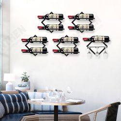 Metal Iron Wall Hanging Bottle Rack Creative Combination Drink Rack Bar Wall Hanging Decoration Metal Iron Wall Hanging Bottle Rack Creative Combination Drink Rack Bar Wall Hanging Decoration