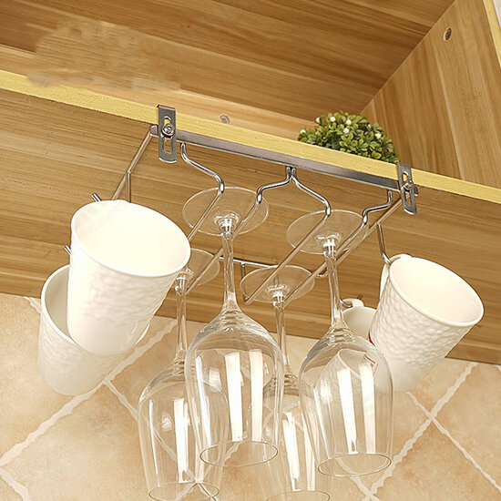 Mug Holder Coffee Tea Cup Rack Storage Kitchen Under Shelf Cabinet Hanger