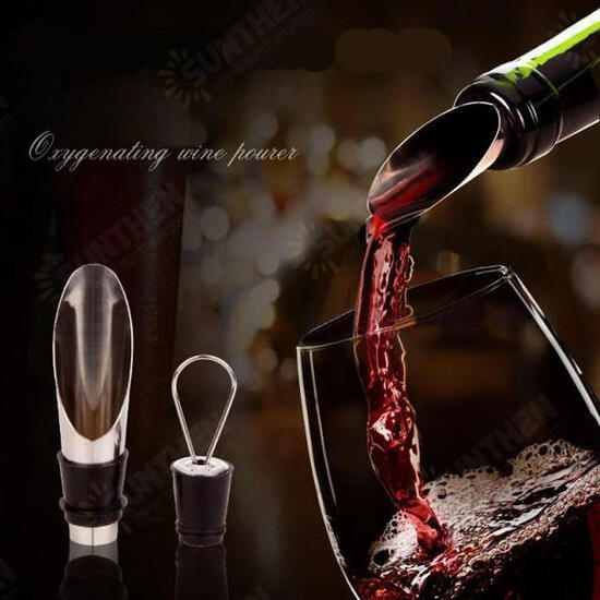 Stainless Steel Wine Pourers Wine Funnel Bottle Pourer Dumping Wine Stoppers Plug Bar Tools