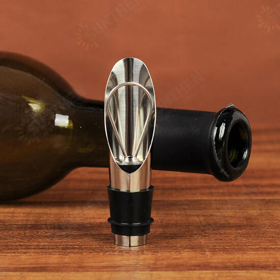 Stainless Steel Wine Pourers Wine Funnel Bottle Pourer Dumping Wine Stoppers Plug Bar Tools