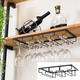 Wall Mount Glass Rack Holder Hanging Under Cabinet Hanger Iron Shelf 4 Type