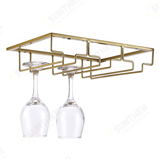 Wall Mount Glass Rack Holder Hanging Under Cabinet Hanger Iron Shelf 4 Type