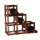 Wooden Red Wine Holder Rack 6 Bottle Wine Rack Mount Kitchen Glass Drinks Holder Storage Organizer