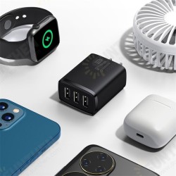 17W 3-Port USB Charger Travel Wall Adapter Fast Charging For iPhone 13 Pro Max For Samsung Galaxy S21 5G 17W 3-Port USB Charger Travel Wall Adapter Fast Charging For iPhone 13 Pro Max For Samsung Galaxy S21 5G