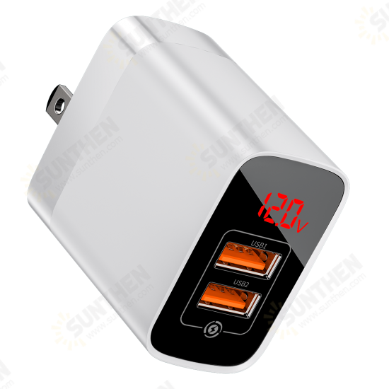 18W Dual USB Charger QC3.0 PD3.0 LED Display Fast Charging For iPhone XS 11Pro Mi10 Note 9S 18W Dual USB Charger QC3.0 PD3.0 LED Display Fast Charging For iPhone XS 11Pro Mi10 Note 9S