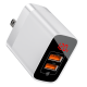 18W Dual USB Charger QC3.0 PD3.0 LED Display Fast Charging For iPhone XS 11Pro Mi10 Note 9S 18W Dual USB Charger QC3.0 PD3.0 LED Display Fast Charging For iPhone XS 11Pro Mi10 Note 9S