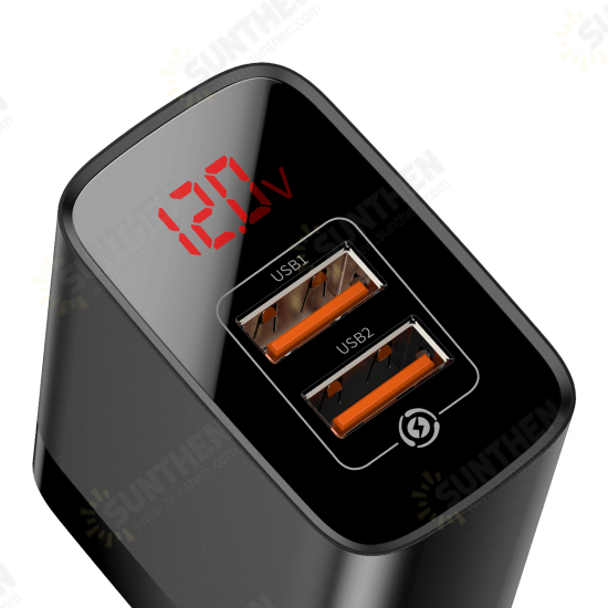 18W Dual USB Charger QC3.0 PD3.0 LED Display Fast Charging For iPhone XS 11Pro Mi10 Note 9S 18W Dual USB Charger QC3.0 PD3.0 LED Display Fast Charging For iPhone XS 11Pro Mi10 Note 9S
