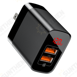 18W Dual USB Charger QC3.0 PD3.0 LED Display Fast Charging For iPhone XS 11Pro Mi10 Note 9S 18W Dual USB Charger QC3.0 PD3.0 LED Display Fast Charging For iPhone XS 11Pro Mi10 Note 9S