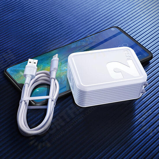 2.1A Dual USB Fast Charging Travel Charger With USB to Type-C Data Cable For Huawei P30 Mate 20Pro Mi8 Mi9 S10 S10+