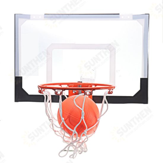 Adult Indoor Mini Basketball Hoop Backboard System Home Office Room Door Mount With Ball & Pump Sport Exercise Tools