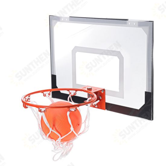 Adult Indoor Mini Basketball Hoop Backboard System Home Office Room Door Mount With Ball & Pump Sport Exercise Tools