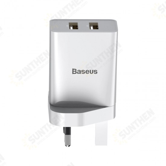 10.5W 2A Smart Protection Dual USB Travel Charger UK Plug Fast Charging Speed Mini Universal Charger Adapter for Samsung S10+ 9T Note8